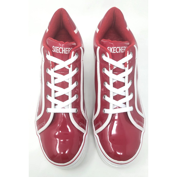 Skechers Heartbeats Y2K Chunky Heel Platform Sneakers Red Women's 10 74362 - Picture 7 of 10